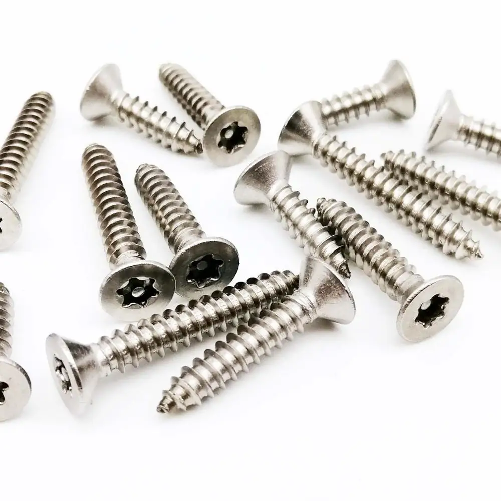 20pcs M2.9 M3.5 M3.9 M4.2 M4.8 304 Stainless Steel Six Lobe Torx Flat Countersunk Head with Pin Security Self-tapping Wood Screw
20pcs M2.9 M3.5 M3.9 M4.2 M4.8 304 Stainless Steel Six Lobe Torx Flat Countersunk Head with Pin Security Self-tapping Wood Screw