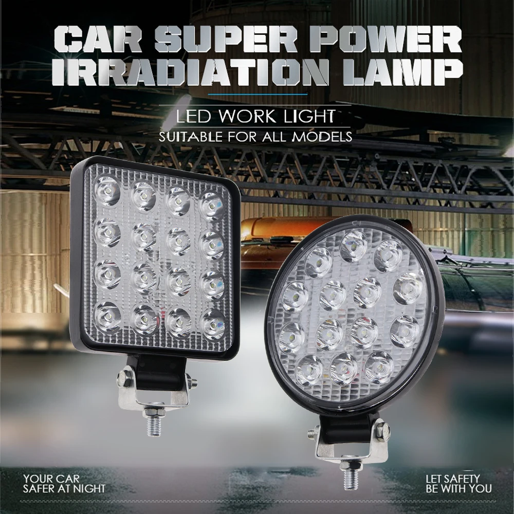 12V 80V 48W Square Bright LED Spotlight Work Light Car SUV Truck Driving Fog Lamp for Car Repairing Camping Hiking Backpacking
12V 80V 48W Square Bright LED Spotlight Work Light Car SUV Truck Driving Fog Lamp for Car Repairing Camping Hiking Backpacking
