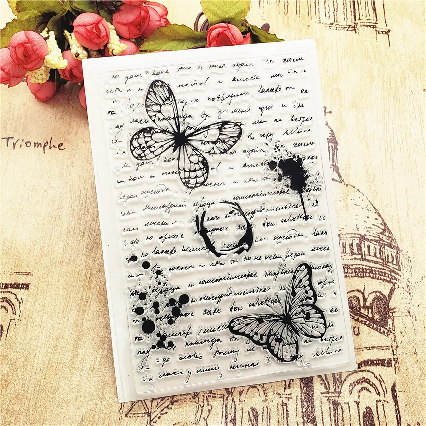 11x16CM butterfly poetry transparent seal clear stamps silicone seal roller stamps DIY scrapbook album / card production
11x16CM butterfly poetry transparent seal clear stamps silicone seal roller stamps DIY scrapbook album / card production