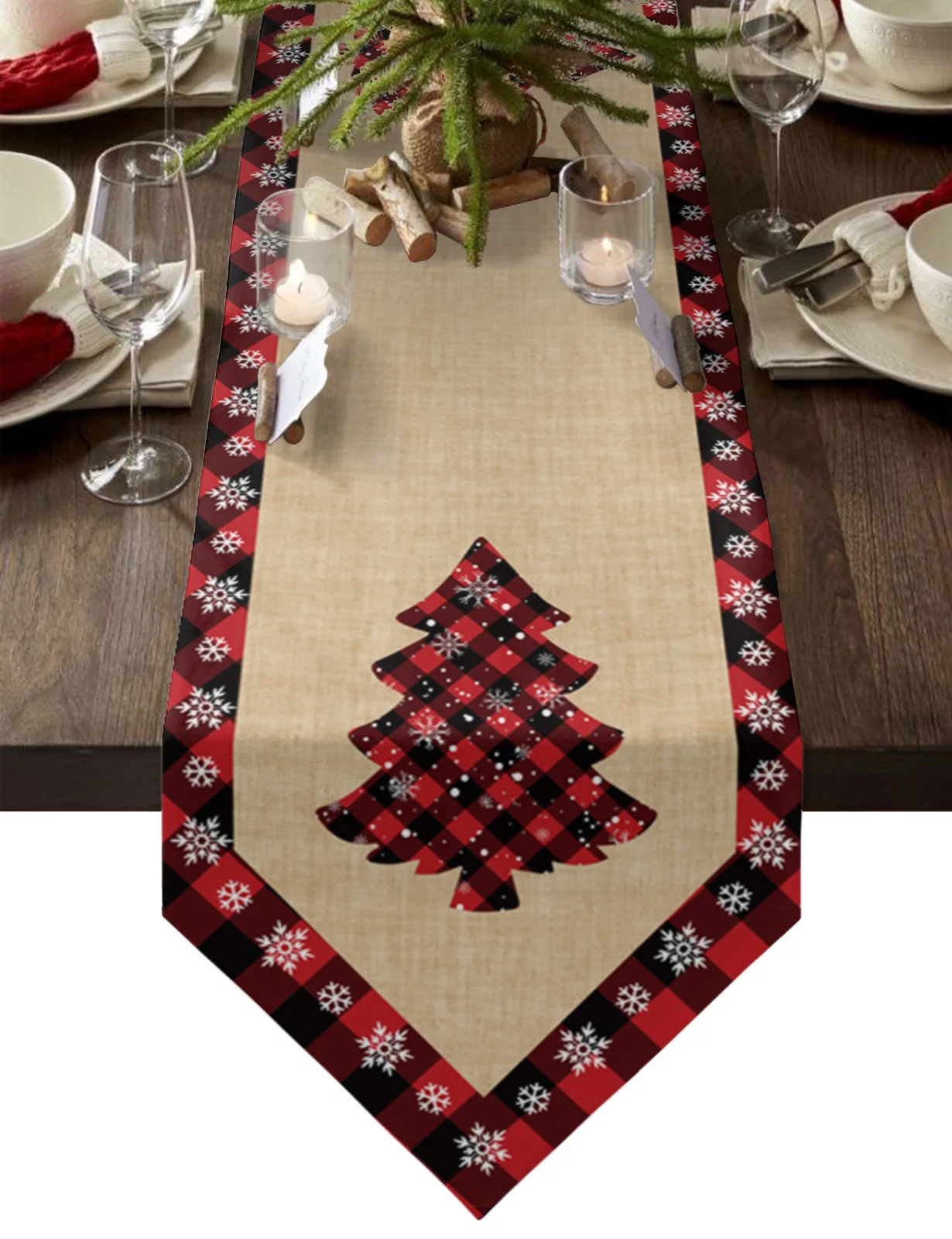 Christmas Winter Christmas Tree Red Black Plaid Table Runner Desktop Tablecloth Decorations For Home Xmas New Year Ornaments
Christmas Winter Christmas Tree Red Black Plaid Table Runner Desktop Tablecloth Decorations For Home Xmas New Year Ornaments