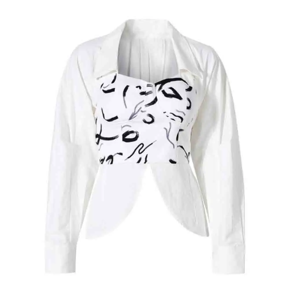 Cultiseed Women Sexy Fake 2pcs V Neck Strapless Hollow Waist Slim Shirts Tops Female Lady Elegant Office Party Blouses Clothes
Cultiseed Women Sexy Fake 2pcs V Neck Strapless Hollow Waist Slim Shirts Tops Female Lady Elegant Office Party Blouses Clothes