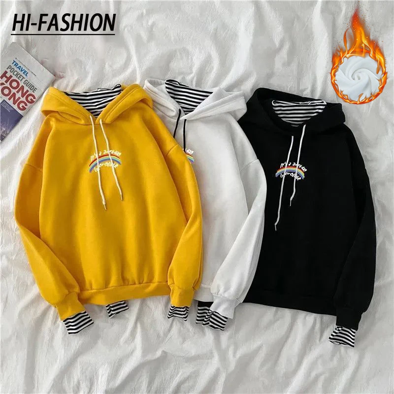 Повседневная утепленная женская толстовка HI-FASHION в стиле Харадзюку С радужными буквами, бархатное теплое пальто с капюшоном, пуловер в Коре...
Повседневная утепленная женская толстовка HI-FASHION в стиле Харадзюку С радужными буквами, бархатное теплое пальто с капюшоном, пуловер в Коре...