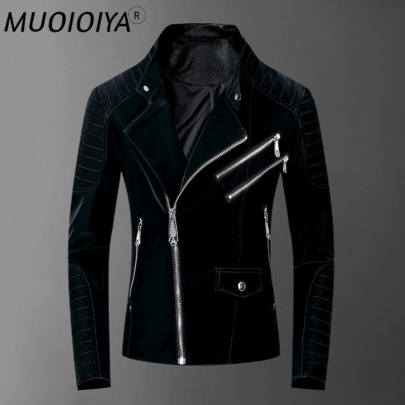 2021 New Men High Quality PU Leather Motorcycle Leather Jacket Fashion Draped Diagonal Zipper Riding Biker Jackets
2021 New Men High Quality PU Leather Motorcycle Leather Jacket Fashion Draped Diagonal Zipper Riding Biker Jackets