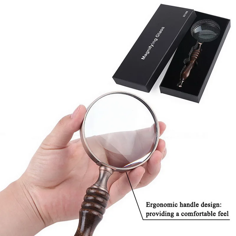 70mm 10X Map Inspection Wood Handle Handheld Magnifying Glass For Reading Antique Portable Books Elder Magnifier
70mm 10X Map Inspection Wood Handle Handheld Magnifying Glass For Reading Antique Portable Books Elder Magnifier