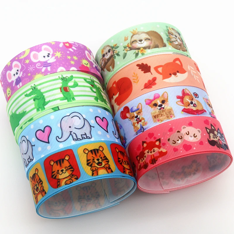 DUWES 50yards Animal Rabbit Fox Elephant Printed Grosgrain Ribbon Accessory Hairbow Headwear Decoration DIY Wholesale OEM D1608
DUWES 50yards Animal Rabbit Fox Elephant Printed Grosgrain Ribbon Accessory Hairbow Headwear Decoration DIY Wholesale OEM D1608