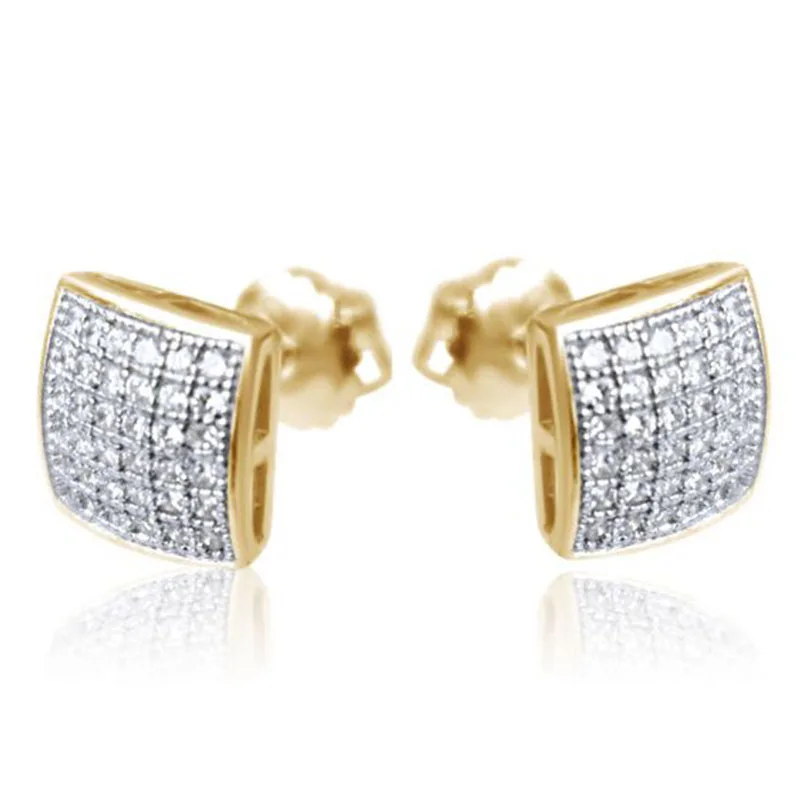 Luxury Gold Micro Pave CZ Rhinestone Stud Earring Hip Hop Iced Out Square Bling Stud Earrings For Wedding Jewelry
Luxury Gold Micro Pave CZ Rhinestone Stud Earring Hip Hop Iced Out Square Bling Stud Earrings For Wedding Jewelry
