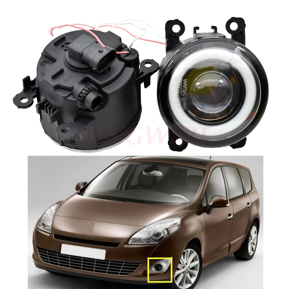 2 шт. авто-Стайлинг светодиодный туман светильник Ангел глаз DRL 3000LM для Renault SCENIC III