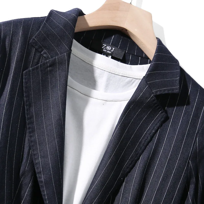 Temperament Casual Linen Small Suit 2020 Autumn And Winter Slim One Button Regular Sleeve Striped Casual Suit Jacket Women B244
Temperament Casual Linen Small Suit 2020 Autumn And Winter Slim One Button Regular Sleeve Striped Casual Suit Jacket Women B244