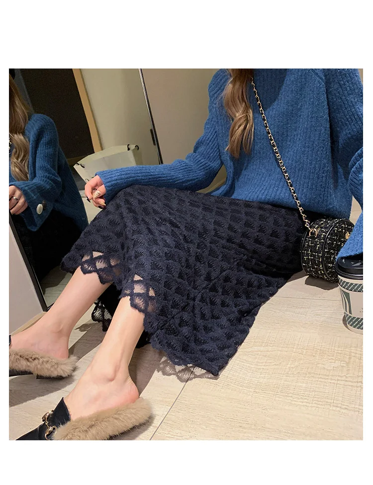 Fdfklak Very fairy knitted skirt women spring autumn skirts new Korean high waist wool long skirt sweet girl's skirts ins
Fdfklak Very fairy knitted skirt women spring autumn skirts new Korean high waist wool long skirt sweet girl's skirts ins