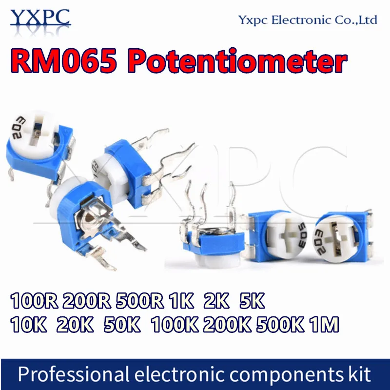 20pcs RM065 RM-065 100R 200R 500 1K 2K 5K 10K 20K 50K 100K 200K 500K 1M ohm Trimpot Trimmer Potentiometer variable resistor 103
20pcs RM065 RM-065 100R 200R 500 1K 2K 5K 10K 20K 50K 100K 200K 500K 1M ohm Trimpot Trimmer Potentiometer variable resistor 103