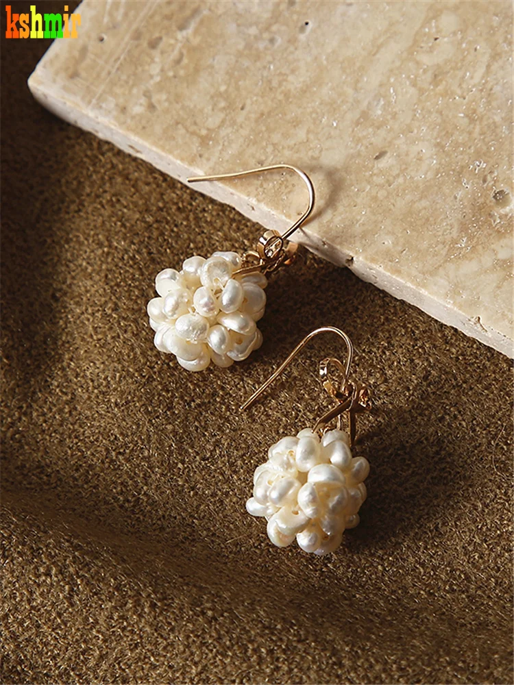 kshmir 2021 Natural Baroque pearl ball earrings 2021 new fashion bow earrings new style earrings pendant jewelry gift
kshmir 2021 Natural Baroque pearl ball earrings 2021 new fashion bow earrings new style earrings pendant jewelry gift