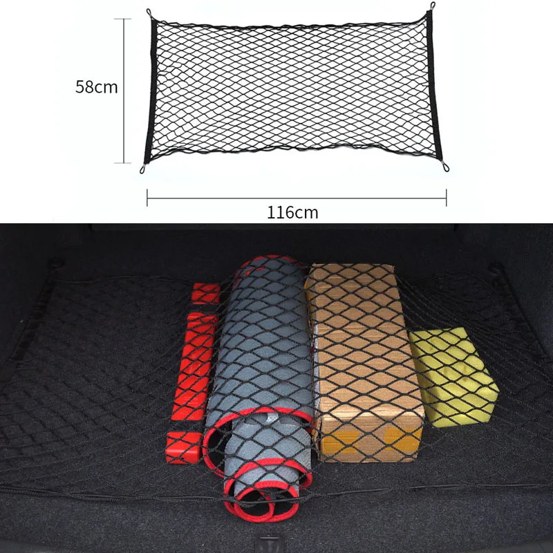 Car Trunk Rear Cargo Organizer Storage Mesh Elastic Mesh Net Bag Luggage 58*116 CM / 42*90 CM For Toyota RAV4 RAV-4 2019 2020
Car Trunk Rear Cargo Organizer Storage Mesh Elastic Mesh Net Bag Luggage 58*116 CM / 42*90 CM For Toyota RAV4 RAV-4 2019 2020