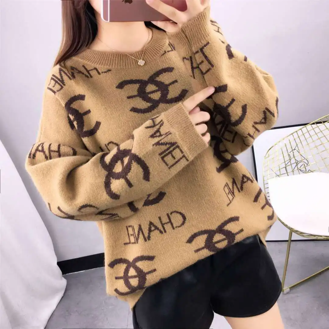 Fall/winter retro leopard print sweater women's loose outer pullover lazy style Joker coat sweater
Fall/winter retro leopard print sweater women's loose outer pullover lazy style Joker coat sweater