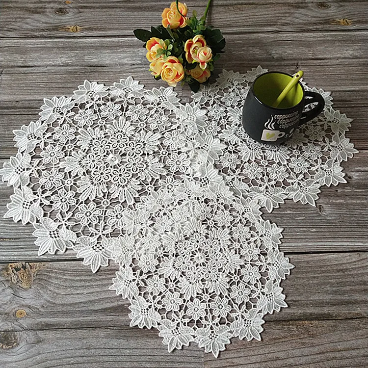 Luxury White Round Embroidery Christmas Table Cloth Coffee Coasters Cotton Napkin Kitchen Table Lace Doily Wedding Banquet Decor
Luxury White Round Embroidery Christmas Table Cloth Coffee Coasters Cotton Napkin Kitchen Table Lace Doily Wedding Banquet Decor