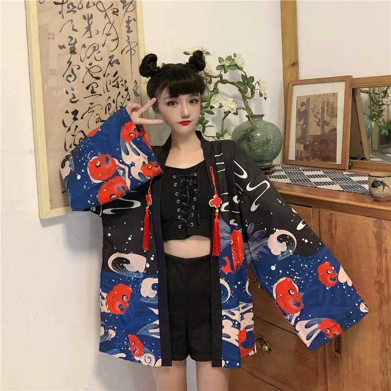 2021 Black Red Cardigan With Chinese Knot Asian Fashion Women Harajuku Japan Kimono Cosplay Style Tops Blouse Yukata Clothes
2021 Black Red Cardigan With Chinese Knot Asian Fashion Women Harajuku Japan Kimono Cosplay Style Tops Blouse Yukata Clothes