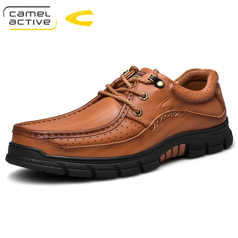 

Camel Active New Men Tooling Shoes Autumn Geunine Leather Shoes Men's Trend Fashion Outdoor Casual Men's Shoes