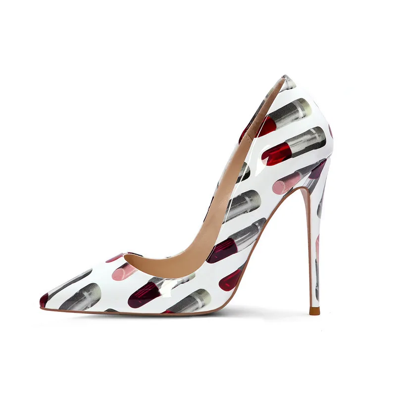 Large size 12cm high heels women's thin heel striped pointed women's shoes graffiti single shoes wedding shoes
Large size 12cm high heels women's thin heel striped pointed women's shoes graffiti single shoes wedding shoes