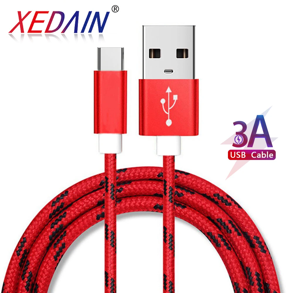 Хороший кабель USB Type C 3A для Samsung Xiaomi Redmi Note 7 Mi 9t шнур быстрой зарядки зарядное