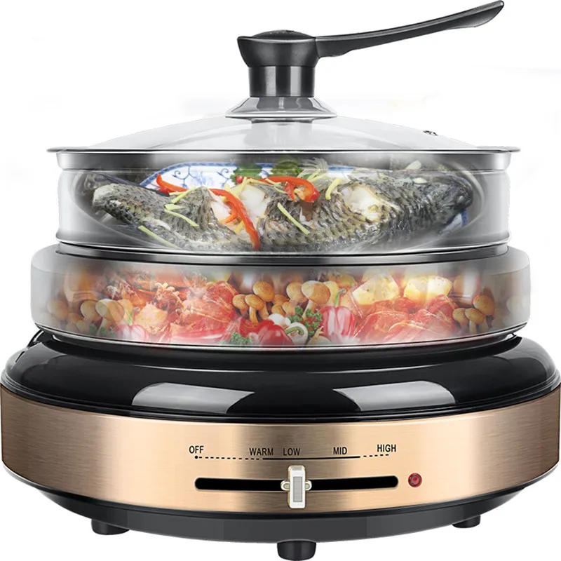 220V Non-stick Electric Multifunction Hot Pot Household Multi Cooker With 2 Layers For Frying Barbecue Cooking Machine
220V Non-stick Electric Multifunction Hot Pot Household Multi Cooker With 2 Layers For Frying Barbecue Cooking Machine