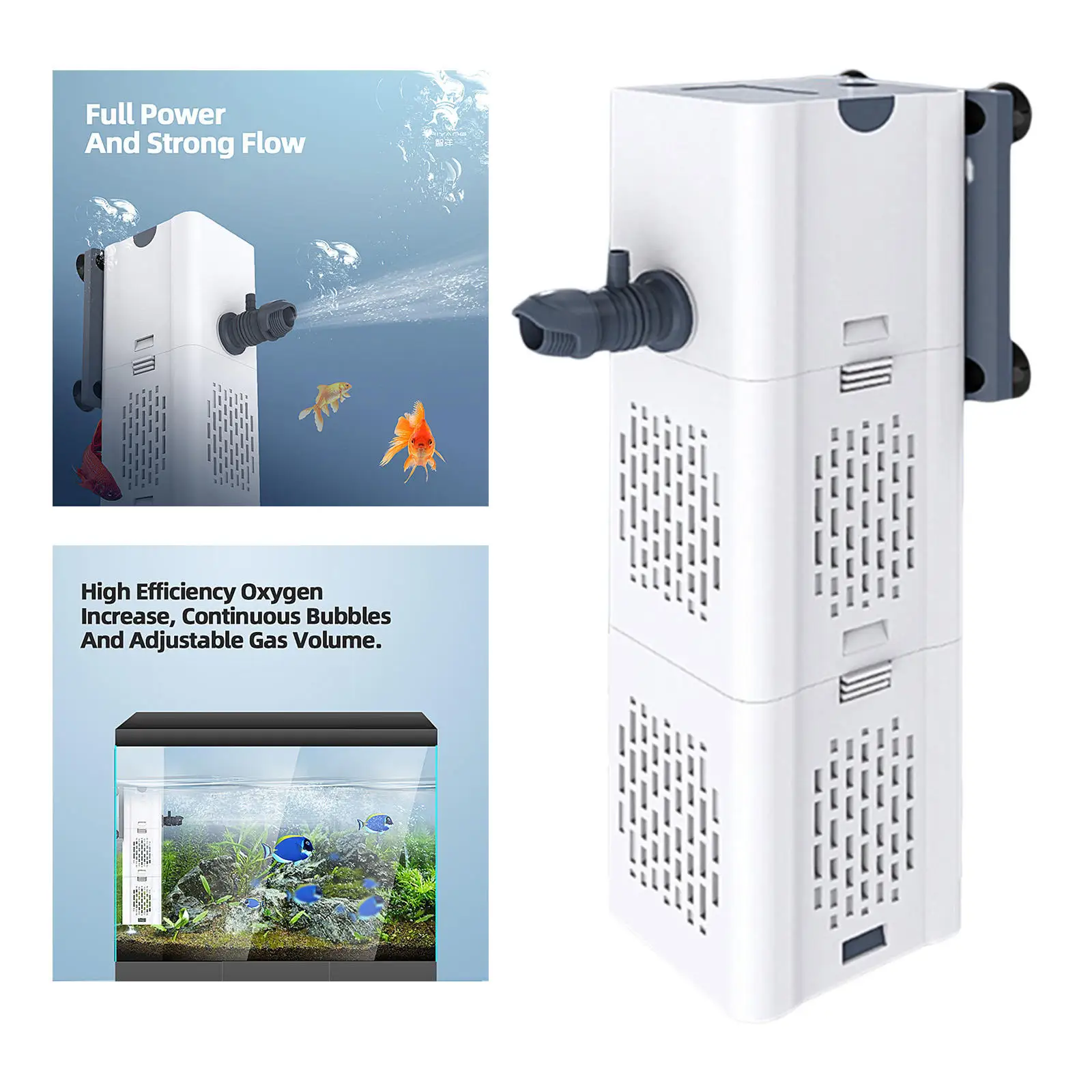 Silent Fish Tank Filter Aquarium Filter Built-in Loop Aquarium Filtration Pump Air Pump Submersible Oxygen for Aquarium US Plug
Silent Fish Tank Filter Aquarium Filter Built-in Loop Aquarium Filtration Pump Air Pump Submersible Oxygen for Aquarium US Plug