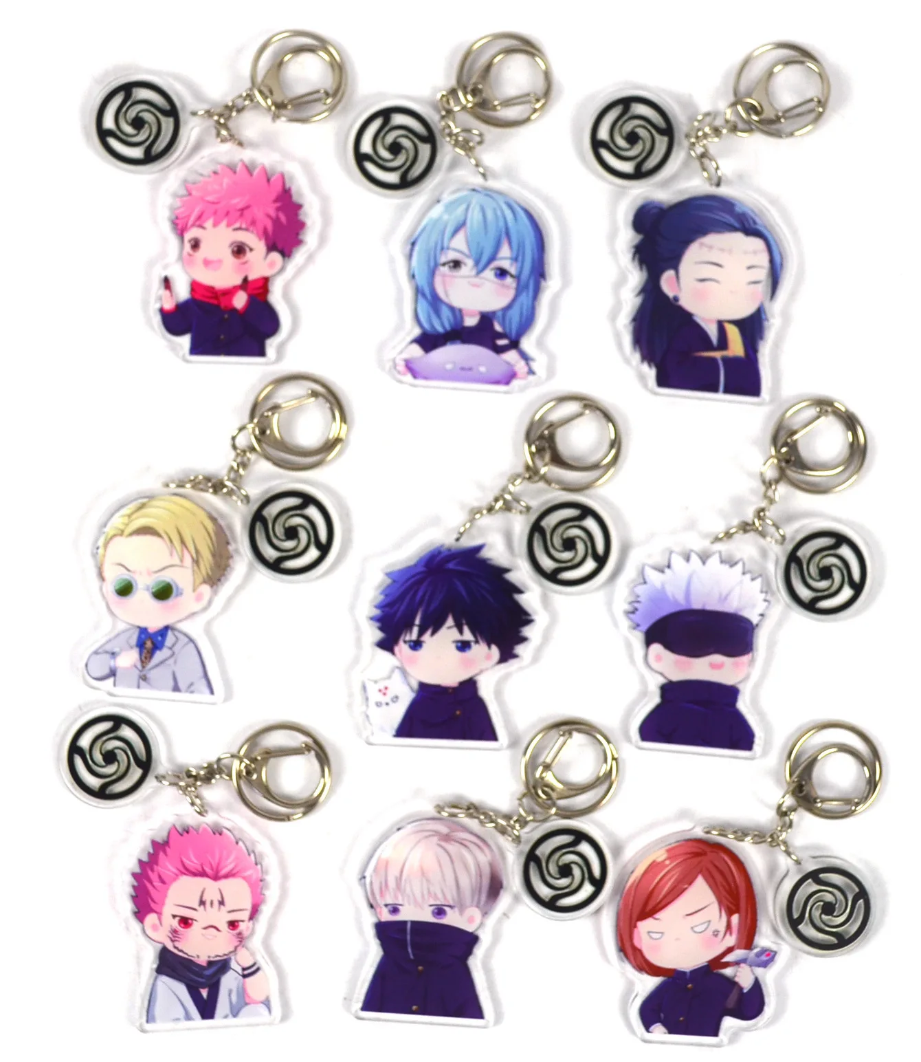 Fashion Jujutsu Kaisen Fushiguro Megumi Gojo Satoru Toge Original Cute style anime character acrylic key chain
Fashion Jujutsu Kaisen Fushiguro Megumi Gojo Satoru Toge Original Cute style anime character acrylic key chain