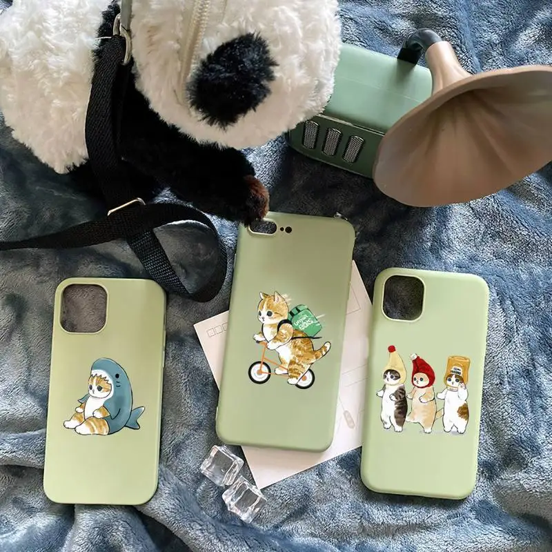 Funny Cartoon Cat Phone Case Green Candy Color for iPhone 11 12 13 mini pro XS MAX 8 7 6 6S Plus X SE 2020 XR
Funny Cartoon Cat Phone Case Green Candy Color for iPhone 11 12 13 mini pro XS MAX 8 7 6 6S Plus X SE 2020 XR