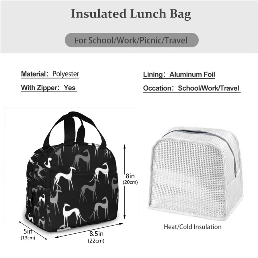Noisydesigns Black Greyhound Dog Animals Prints Insulated Lunch Bag Portable keep Food Safe Warm Thermal Cooler Business school
Noisydesigns Black Greyhound Dog Animals Prints Insulated Lunch Bag Portable keep Food Safe Warm Thermal Cooler Business school
