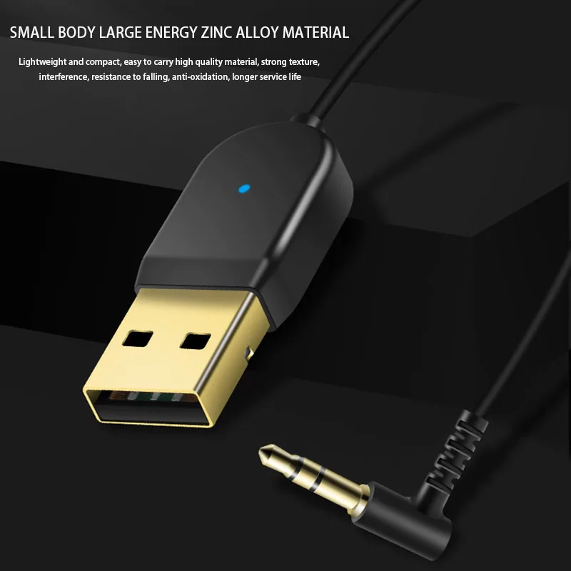 Portable Handsfree USB Aux Bluetooth Adapter Dongle Cable For Car 3.5mm Jack 5.0 Receiver Audio Transmitter | Электроника