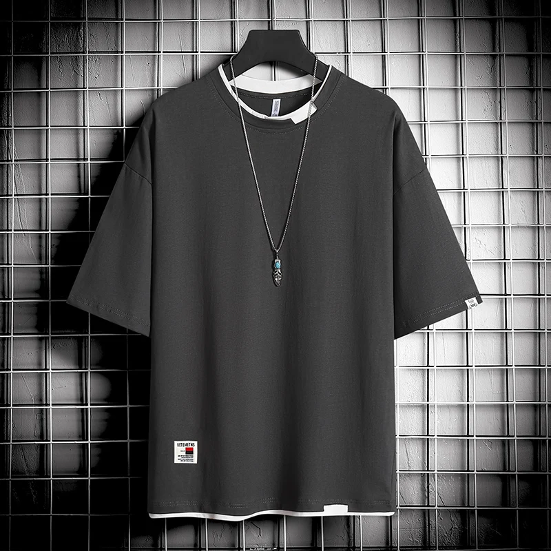 Short Sleeve T Shirt Men New Summer High Quality Tshirt Top Men's Tees Casual Fashion Streetwears Male Loose O-neck T-shirt 184
Short Sleeve T Shirt Men New Summer High Quality Tshirt Top Men's Tees Casual Fashion Streetwears Male Loose O-neck T-shirt 184
