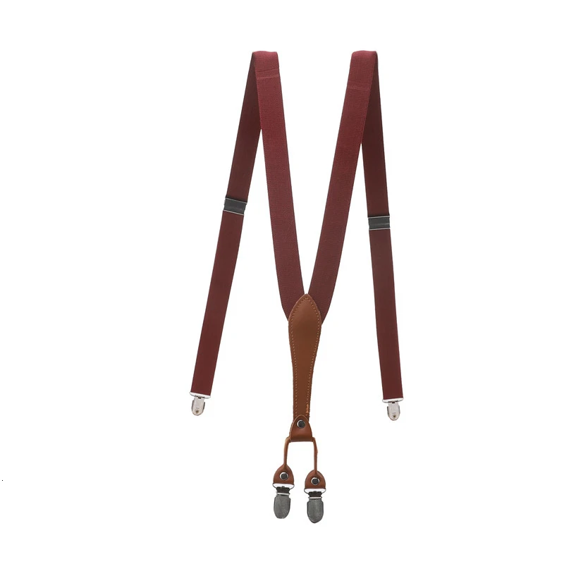 Обтягивающие модные простые женские подтяжки шириной 2 5 см коричневые кожаные