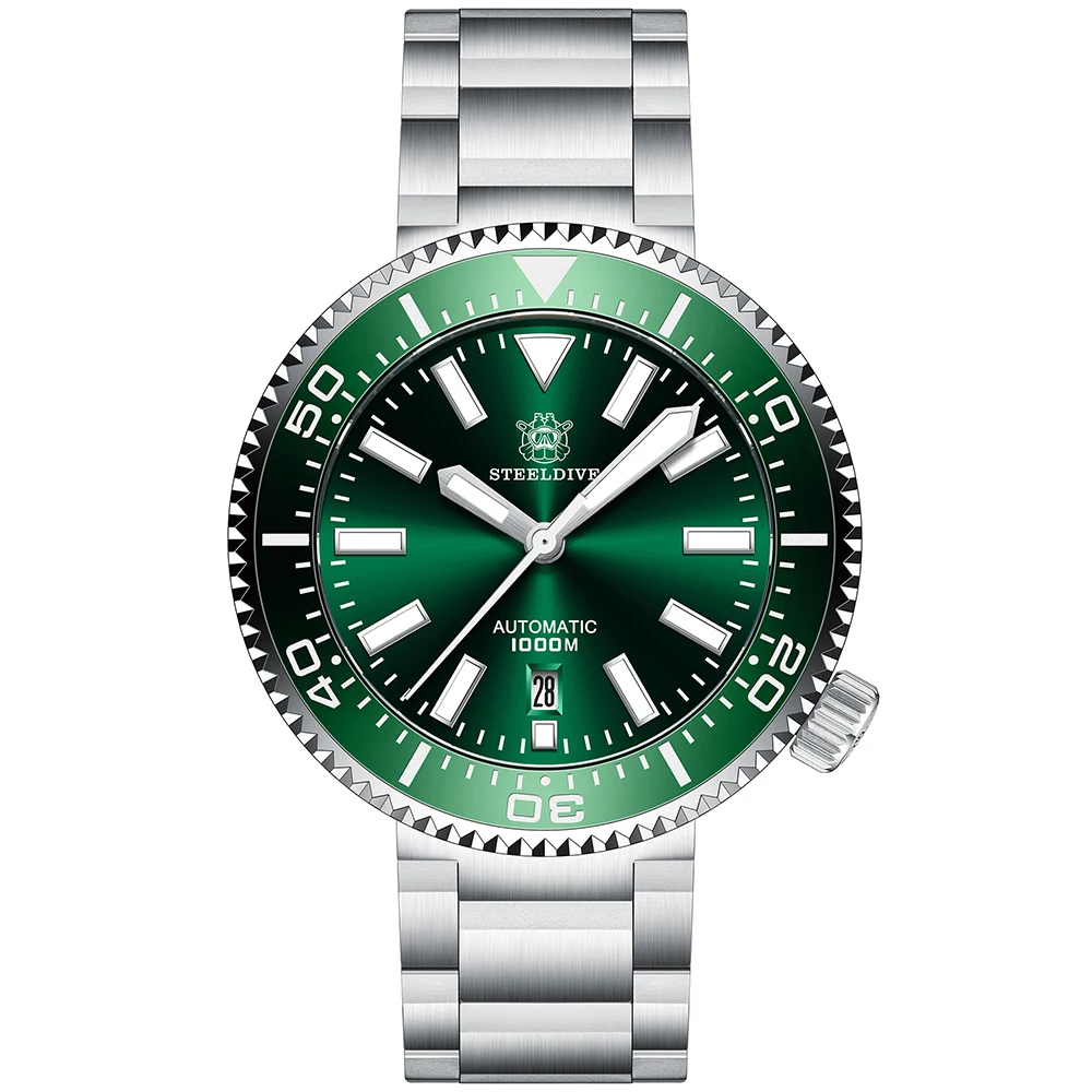 

STEELDIVE Mens Automatic Watches Diver Watch 1000m Waterproof Mechanical Wristwatch Big Dial Luminous Sapphire Ceramiz Bezel