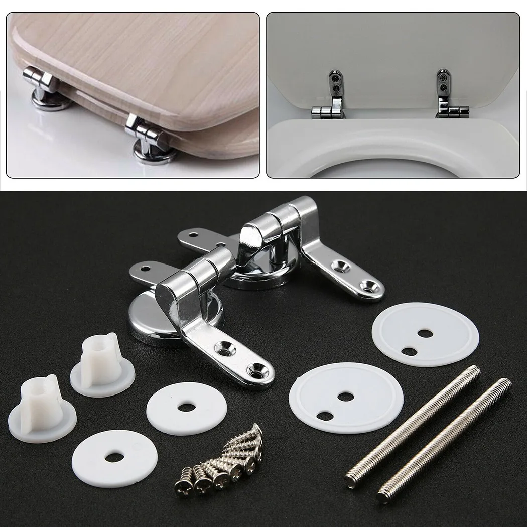 2PCS Toilet Chrome Hinges With Fittings Toilet Seat Replacement Mountings Universal Chrome Effect Toilet Seat Hinges
2PCS Toilet Chrome Hinges With Fittings Toilet Seat Replacement Mountings Universal Chrome Effect Toilet Seat Hinges