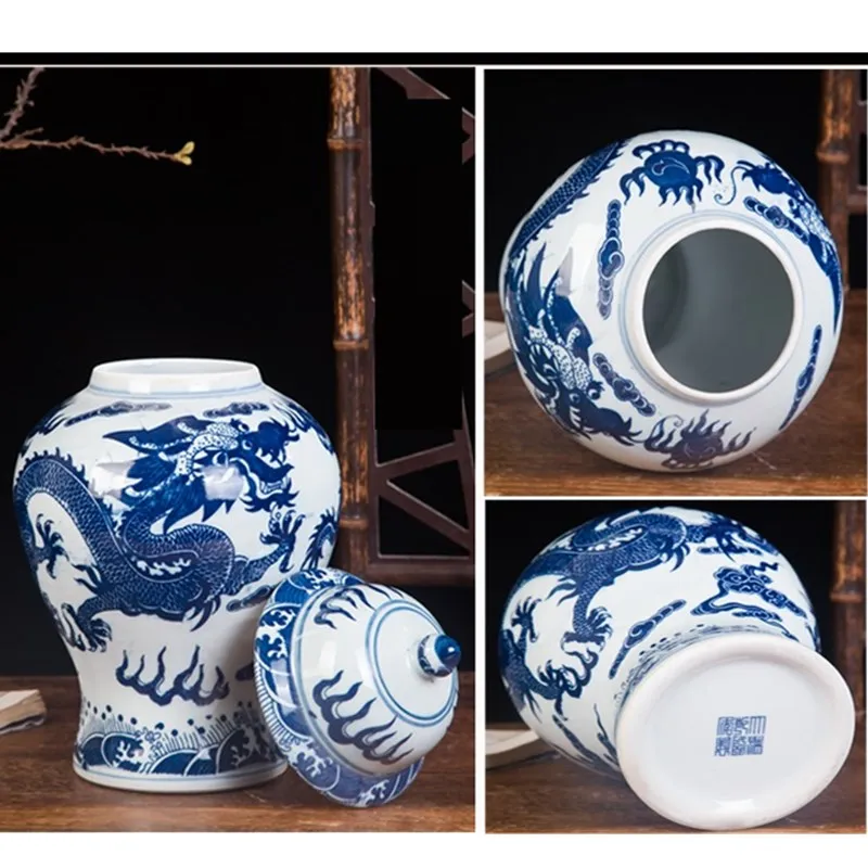 Jingdezhen Ceramic Jar Antique Ornament, Blue And White TV Cabinet General Tankstorage Tank Handicraft Decorative Vase
Jingdezhen Ceramic Jar Antique Ornament, Blue And White TV Cabinet General Tankstorage Tank Handicraft Decorative Vase