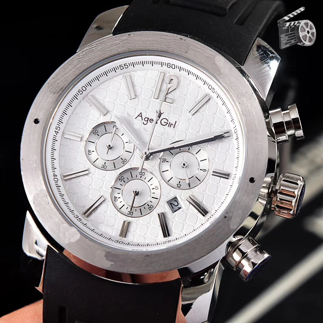 Classic New Men Silver Black White Daydate Date Stainless Steel Japanese Quartz Chronograph Sapphire Glass Watch Limited
Classic New Men Silver Black White Daydate Date Stainless Steel Japanese Quartz Chronograph Sapphire Glass Watch Limited