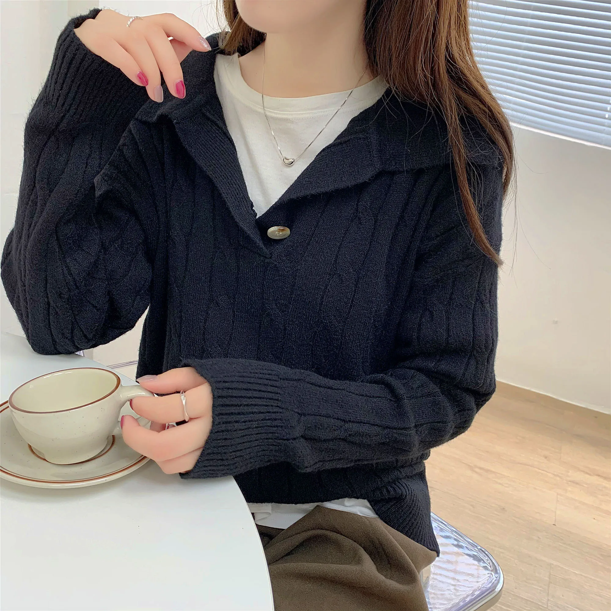 Women's Loose 2021 Pullover Sweater Green New Autumn Winter Korea Fashion Knitted Long Sleeve Outware Woman Sweaters Knitwear
Women's Loose 2021 Pullover Sweater Green New Autumn Winter Korea Fashion Knitted Long Sleeve Outware Woman Sweaters Knitwear