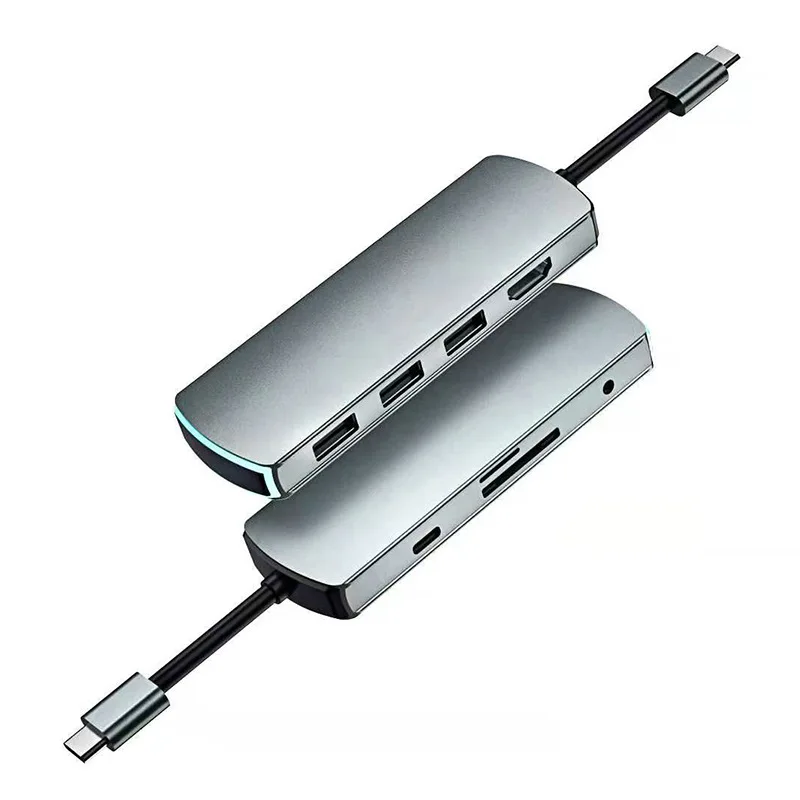 Portable USB C Hub Adapter, 8 in 1 Multiport Adapter with 3 USB 3.0 Ports and SD/TF Card Reader Audio Jack and PD Fast Charging
Portable USB C Hub Adapter, 8 in 1 Multiport Adapter with 3 USB 3.0 Ports and SD/TF Card Reader Audio Jack and PD Fast Charging