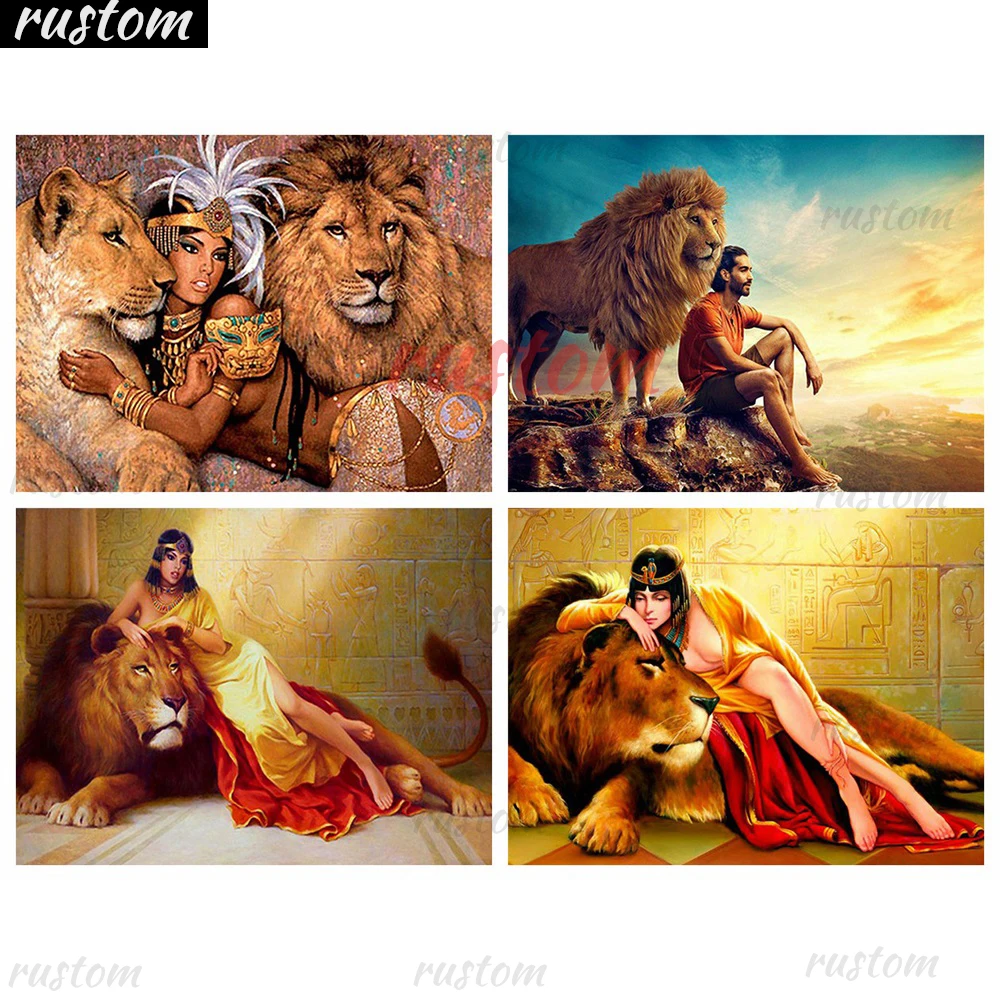 Woman Full Square Diamond Painting 5D Diamond Embroidery Kits Cross Stitch Lion Mosaic Animal Portrait DIY Beaded Picture Rustom
Woman Full Square Diamond Painting 5D Diamond Embroidery Kits Cross Stitch Lion Mosaic Animal Portrait DIY Beaded Picture Rustom