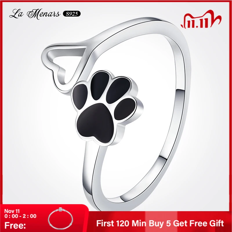 La Menars 925 Sterling Silver Love Dog Claw Open Adjustable Finger CZ Ring Women Personalized Fashion Accessories Holiday Gifts
La Menars 925 Sterling Silver Love Dog Claw Open Adjustable Finger CZ Ring Women Personalized Fashion Accessories Holiday Gifts