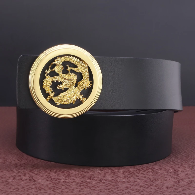 Dragon Golden buckle luxury brand balck belt men round wide luxury cowhide golden belt Casual brand Waist Strap high quality
Dragon Golden buckle luxury brand balck belt men round wide luxury cowhide golden belt Casual brand Waist Strap high quality