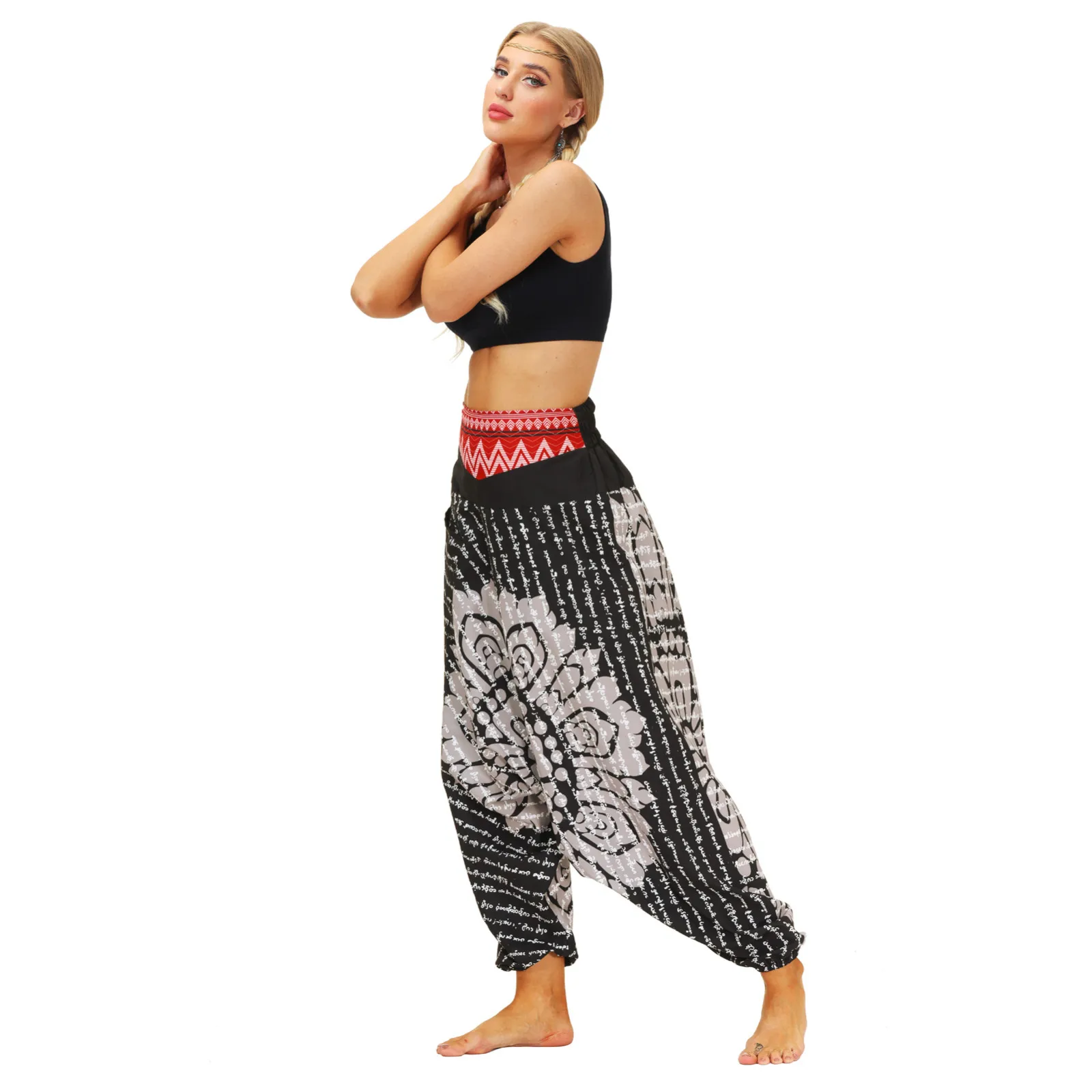 Women Casual Loose Yoga Trousers Baggy Boho Casual Jumpsuit Harem Pants 
Women Casual Loose Yoga Trousers Baggy Boho Casual Jumpsuit Harem Pants