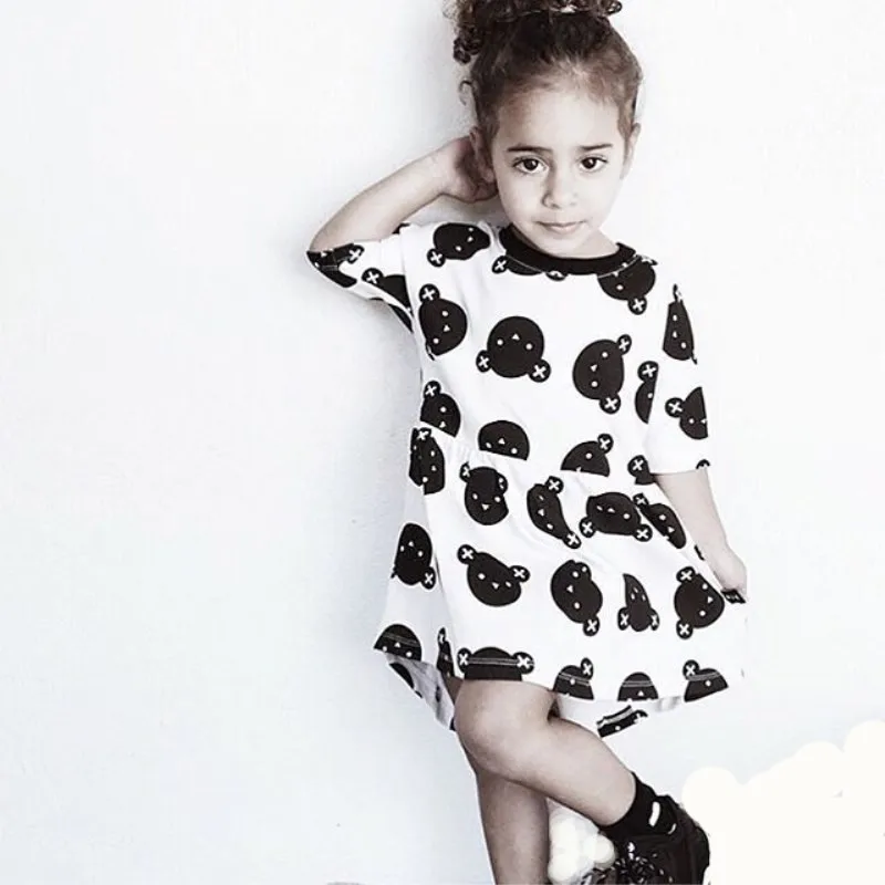 Детское платье принцессы из хлопка, с мультяшным принтом 
Детское платье принцессы из хлопка, с мультяшным принтом