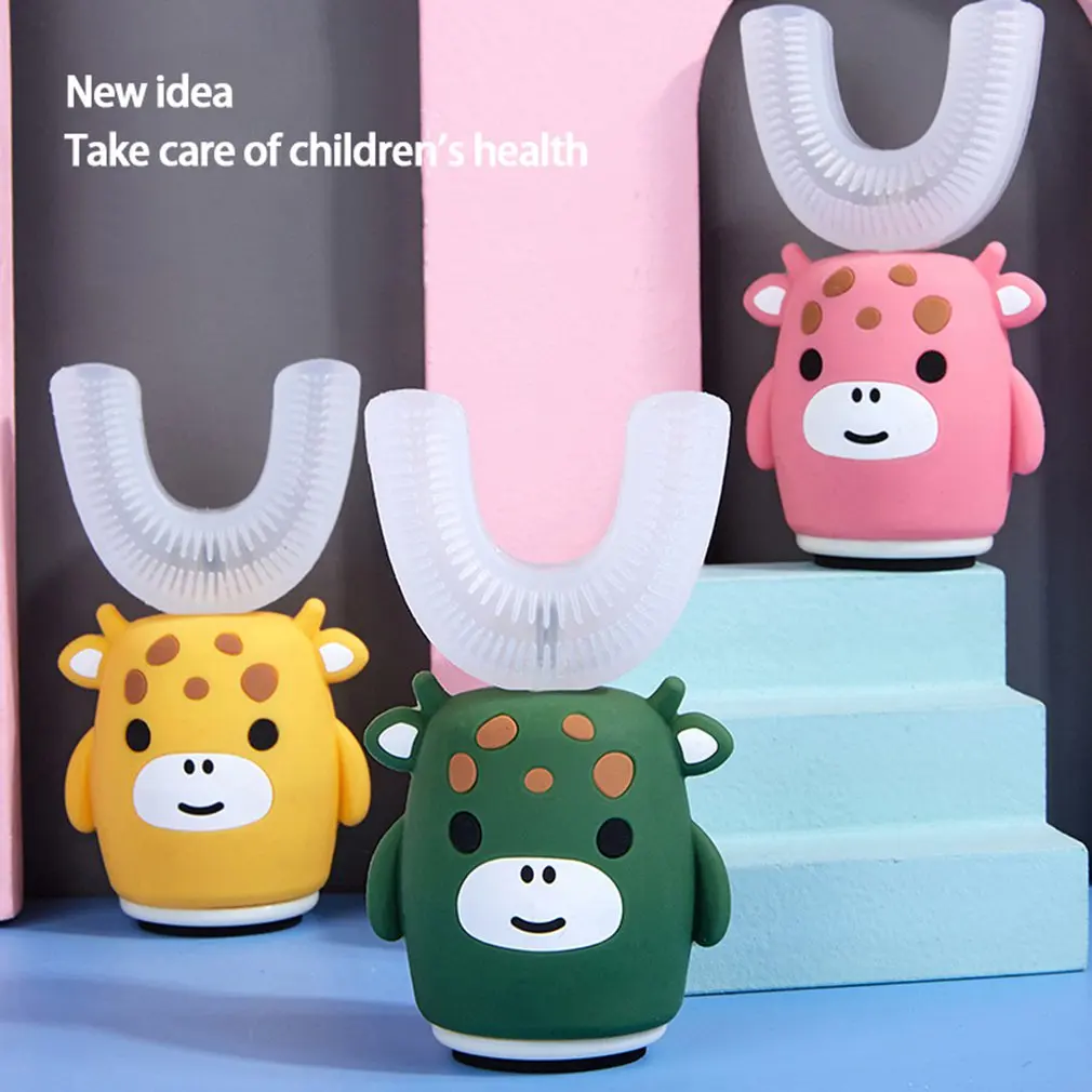 Sonic Electric Toothbrush For Kids Silicon Automatic Ultrasonic Tooth Brush Cartoon Pattern Children 360 Degrees U-shaped
Sonic Electric Toothbrush For Kids Silicon Automatic Ultrasonic Tooth Brush Cartoon Pattern Children 360 Degrees U-shaped