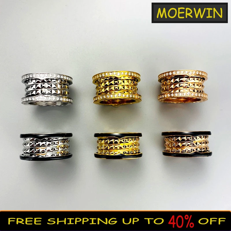 High Quality Bvl Fashion Brand Titanium Steel Ring Bilateral Zircon Ring Men And Women Gear-shaped Wedding Ring Luxury Jewelry
High Quality Bvl Fashion Brand Titanium Steel Ring Bilateral Zircon Ring Men And Women Gear-shaped Wedding Ring Luxury Jewelry
