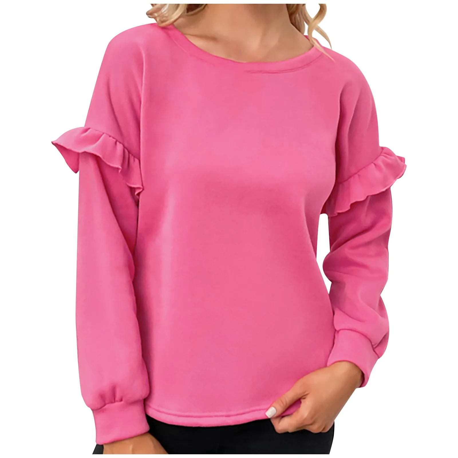 Women's O Neck Pullover Long Sleeve Knit Sweater Women Ruffles Patchwork Slim Fit Pull Femme Spring 2021 New Sueter Mujer
Women's O Neck Pullover Long Sleeve Knit Sweater Women Ruffles Patchwork Slim Fit Pull Femme Spring 2021 New Sueter Mujer