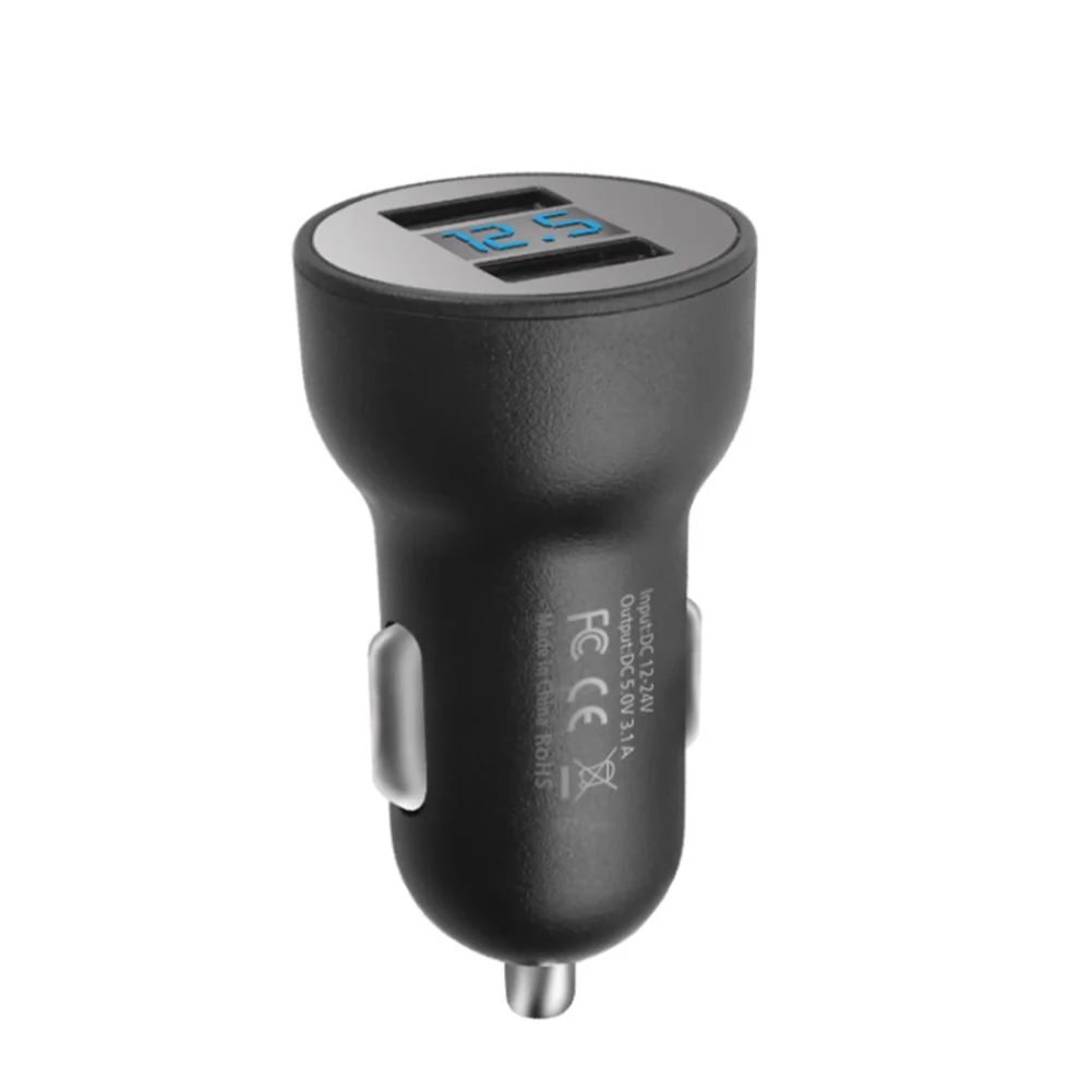 Useful Car Charger Dual USB Display 3.1A Quick Charger Adapter for Mobile Phones Universal for 12V/24V Voltage
Useful Car Charger Dual USB Display 3.1A Quick Charger Adapter for Mobile Phones Universal for 12V/24V Voltage
