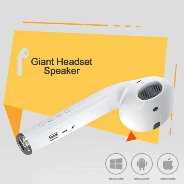 Bluetooth Speaker Portable Outdoor Loudspeaker Wireless Headset Shape Speaker for AirPods
Bluetooth Speaker Portable Outdoor Loudspeaker Wireless Headset Shape Speaker for AirPods