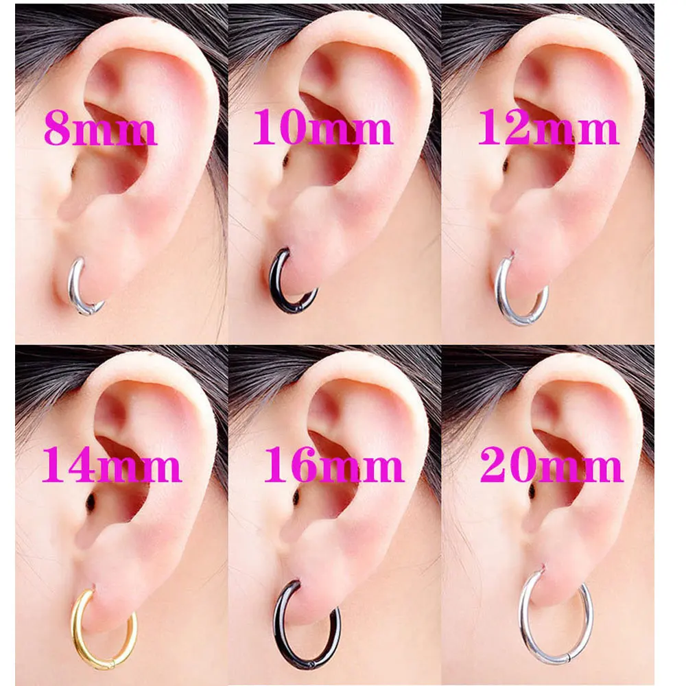 2PC /Set Stainless Steel Small Hoop Earrings for Women Men Gold Black Circle Thick Ear Ring Huggie Earrings Hoop Piercing 2020
2PC /Set Stainless Steel Small Hoop Earrings for Women Men Gold Black Circle Thick Ear Ring Huggie Earrings Hoop Piercing 2020