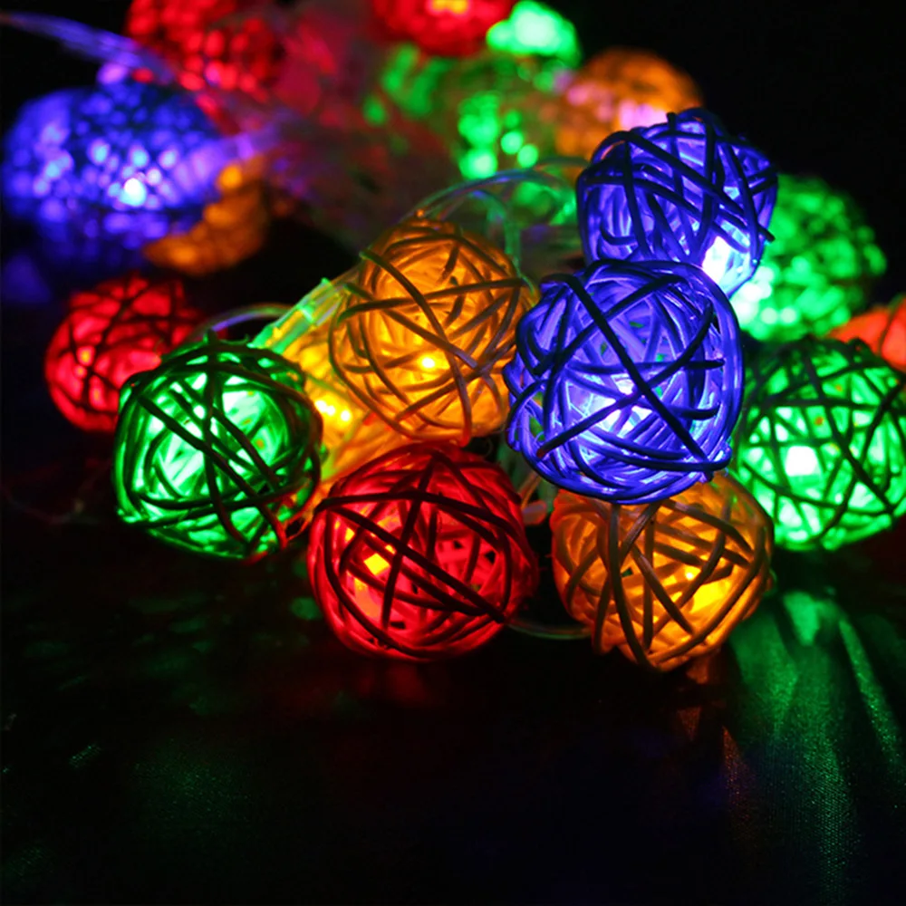 New Year LED Rattan Balls String Lights Battery Garland Fairy Lights Chain Holiday Christmas Lights for Patio Wedding Cortinas
New Year LED Rattan Balls String Lights Battery Garland Fairy Lights Chain Holiday Christmas Lights for Patio Wedding Cortinas