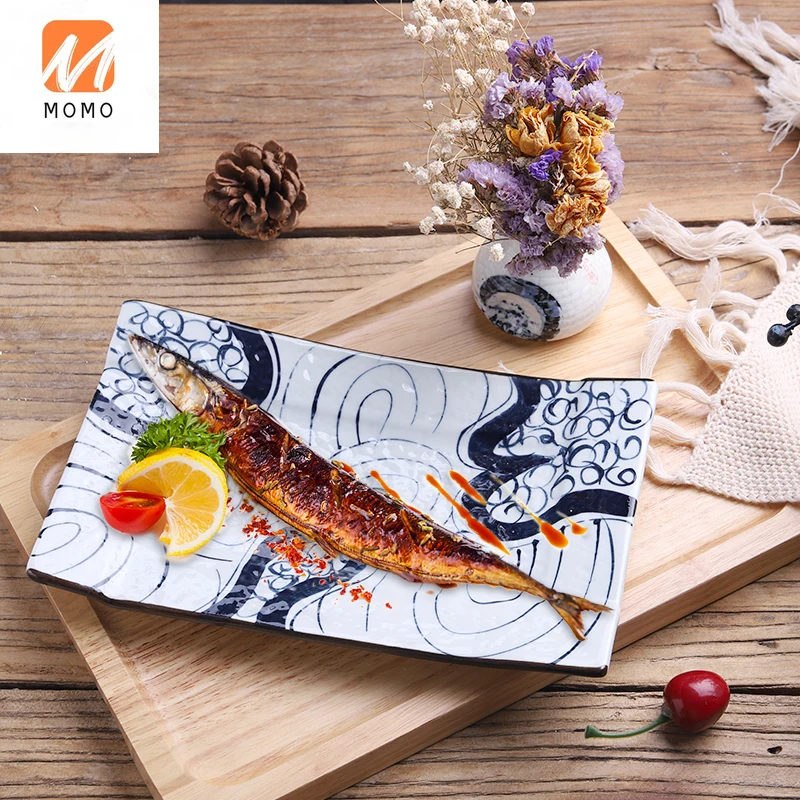 Ceramic Tableware Imported Underglaze Rectangular Plate Dish Featured Hotel Dish Japanese Baking Dish Sushi Plate
Ceramic Tableware Imported Underglaze Rectangular Plate Dish Featured Hotel Dish Japanese Baking Dish Sushi Plate
