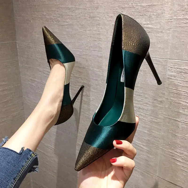 2021 Spring Fashion Sexy High Heels,Women Pumps,Pointed toe,Office Lady Working Shoes,French Style,Female Footware,Black,GREEN
2021 Spring Fashion Sexy High Heels,Women Pumps,Pointed toe,Office Lady Working Shoes,French Style,Female Footware,Black,GREEN